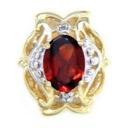 B589 14K GARNET SLIDE. 